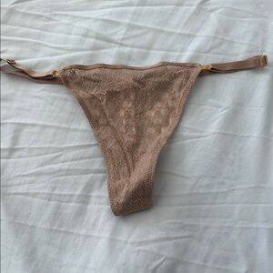 Victoria's Secret Tan Lace Thong